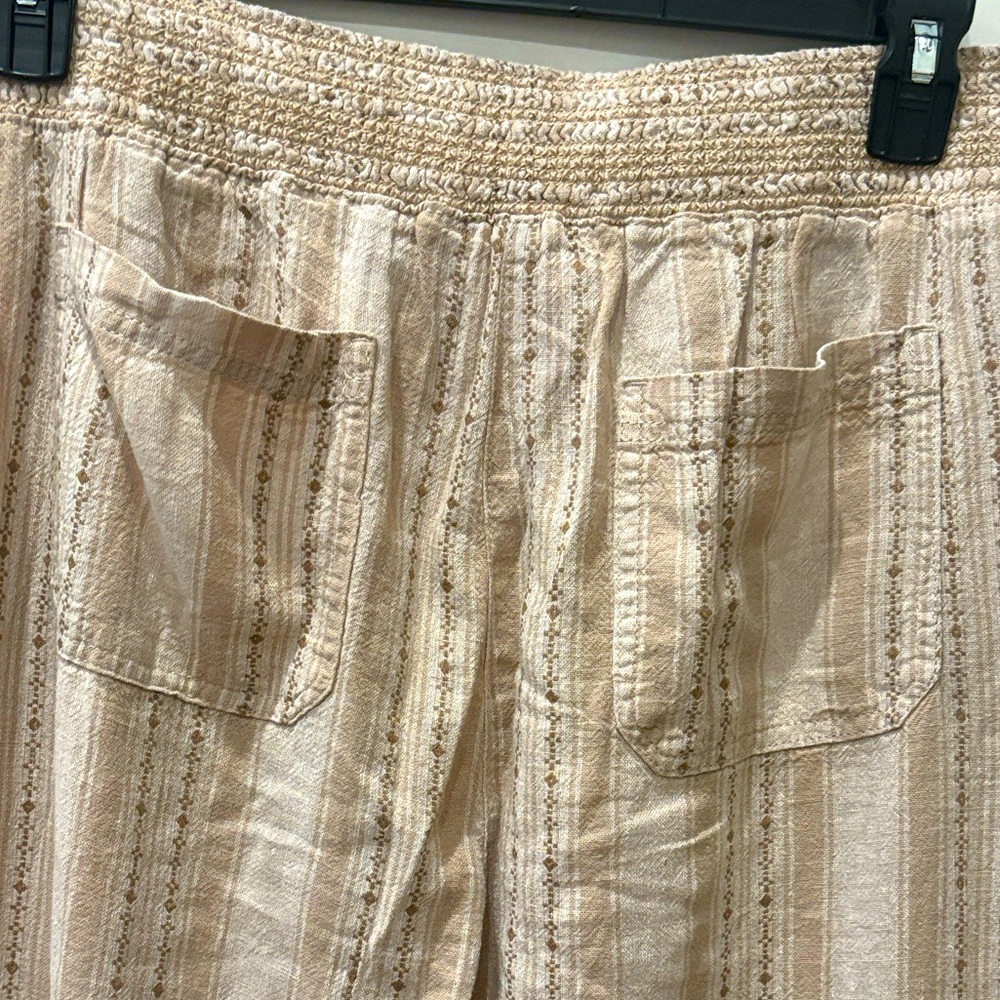 Briggs New York Women's Linen Blend Pull-On Pants – Tan, Size XXL, Relaxed. NWT - Picture 6 of 15